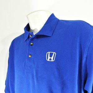 HONDA Car Dealership Employee Uniform Polo Shirt Blue NEW Size L Large